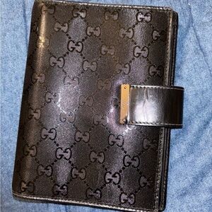 Gucci Black GG Pattern Agenda